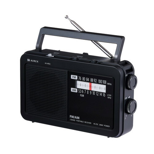 東芝 AX-HR50(K) LEDライト付きホームラジオ 声くっきり機能搭載 高音質スピーカー ブラック