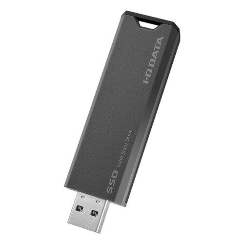 アイ・オー・データ機器 SSPS-US1GR／Y 外付けSSD 1TB USB-A接続 スライド式 Windows Mac Chrome OS対応 グレー×ブラック