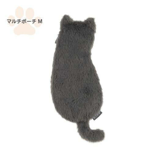 樂天商城 - ナカバヤシ NNS-MP02GY ねこのせ マルチポーチM 灰ロシアン