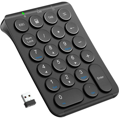 iClever ICKP09BK ワイヤレステンキー 2.4GHz接続 エルゴノミクスデザイン Windows対応 ブラック●便利なテンキー最大10mの転送距離でも、安定した通信で快適に操作できる2.4GHzのワイヤレステンキーです。本製品...