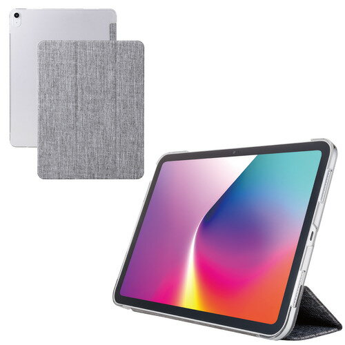 エレコム TB-A25XWVCGY iPad Air ケース 13インチ ( M3 ／ M2 ) マグネット式ファブリックフラップ 2ア..