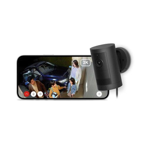 アマゾン B0D4RMKQ8X Ring Outdoor Cam Plus Plug-In 電源アダプターモデル 屋外防犯カメラ 2K ビデオ ナイトビジョン ブラック