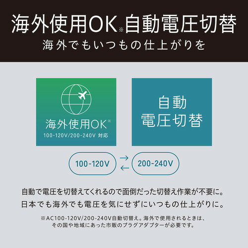 コイズミ KDD-0030／H マイナスイオンヘアドライヤー ノズルレスデザイン採用 グレー