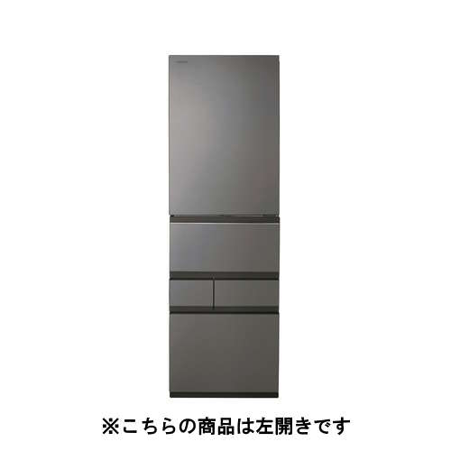 東芝 冷蔵庫 501L 左開き 5ドア 幅60cm スリムで大容量 3段冷凍室 広々冷蔵室 GR-A500GTL(TH) グレー系発売日：2026年2月2日●幅60cmでたっぷりはいる「スリムで大容量」従来の400Lクラスの幅はそのままに、容量プラス90L。コンパクトなのにたっぷり入るから、まとめ買いにも安心です。●大容量で整理しやすい「3段冷凍室」食品が積み重なりがちな冷凍室が3段のケースになっているので、細々とした食品などもすっきり収納できます。●すっきり仕様で広々使いやすい「冷蔵室」庫内の凹凸を極力なくし、スペースをすみずみまで使えるようにしました。&nbsp;【仕様】本体サイズ（高さ×幅×奥行）ハンドル・脚カバー除く：1850×600×704据付必要寸法(高さ×幅×奥行)：1900×610×707重量：108kgドア数：5ドアドアタイプ：左開きタイプ総有効内容量：501L冷蔵室容量：257L冷凍室容量：129L製氷室容量：17L野菜室容量：98L冷凍室位置：下段