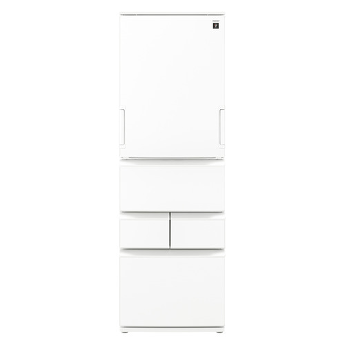 【無料長期保証】シャープ 冷蔵庫 408L 左右付替 5ドア 幅60cm プラズマクラスター シャキット野菜室 節電25モード SJXW41R ホワイト系