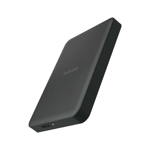 エレコム ELP-HTV010UBK テレビ録画 外付けHDD ポータブル 2.5インチ 1TB 静音ファンレス USB 3.2 Gen1(5Gbps) ブラック