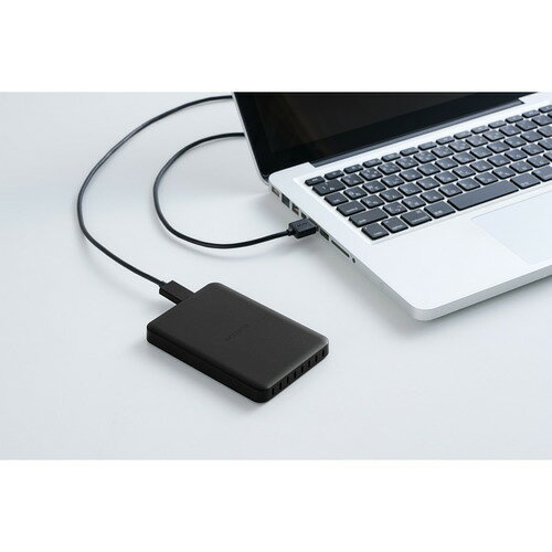 エレコム ELP-HTV010UBK テレビ録画 外付けHDD ポータブル 2.5インチ 1TB 静音ファンレス USB 3.2 Gen1(5Gbps) ブラック