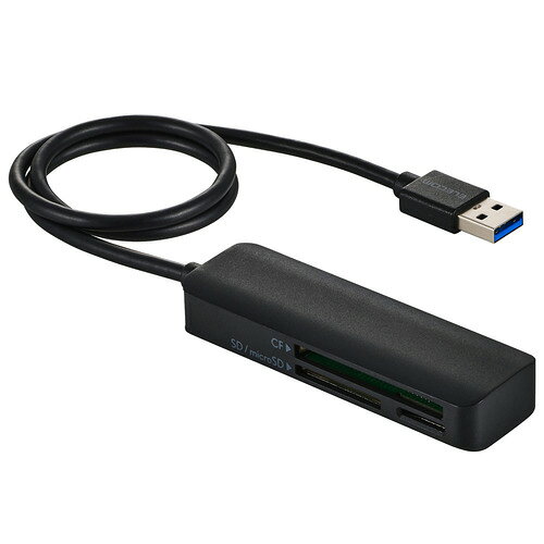 エレコム MR3-C30BK カードリーダー USB3.2(Gen1) SD microSD コンパクトフラッシュ Windows Mac対応 ブラック