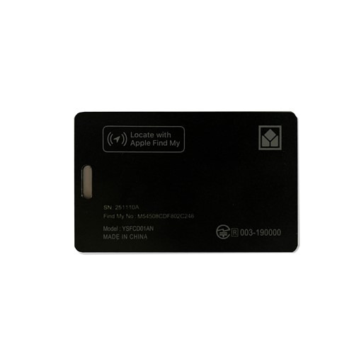 yselect YSFCD01AN カード型スマートファインダー iPhone用 「探す」アプリ対応 IP65防水防塵 ブラック