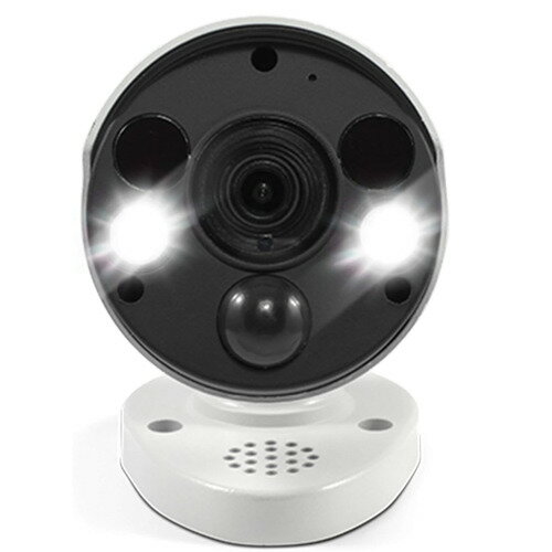 SWANN SONHD-887MSFB-JP 防犯カメラ NVR増設用4Kカメラ 1台単品 2TB HDD搭載 4K画質で録画 IP66防水防塵 ホワイト発売日：2026年1月7日●NVR 8ch 4Kカメラ4台セットNVRシステム、有線接続となりますので常時録画が可能です。工事が必要となります。倉庫、事業所、事務所、テナントに適しています。●安心安定のNVRレコーダーレコーダーはハードディスク2TBを搭載、最大6TBまで対応。ACアダプタにより常時給電必要。常時録画が可能。●レコーダーとカメラレコーダーと各カメラはLANケーブル1本で接続できますので、カメラごとの電源供給は不要です。カメラ1台ごとに18Mのケーブルが付属。カメラの電力はLANから供給されます。●カメラは屋外、屋内がどちらでも使用可能IP66の防塵防水の保護等級を取得。屋外仕様の場合はできるだけ軒下に設置してください。●監視、設定は3通りモニター（レーコーダーからHDMまたはVGAI接続）、PC用アプリ、スマホ用アプリの3通りの方法が可能です。モニタ、PC，スマホは別途ご用意ください。●監視システムネットワークに接続すれば遠隔のパソコン、スマートフォンからの監視が可能。●4K録画4K画質で録画しますので、人物はもちろん、ナンバープレートもしっかり録画できます。●音声録音カメラにマイクを搭載しておりますので、映像と同時に音声も録音ができます。●本製品は増設用カメラ1台単品モデルです。&nbsp;【仕様】ディスプレイ画質、解像度：4K（約800万画素）(3840 x 2160)カメラ視野角、暗視機能：93度、モノクロ45m（暗闇）、60m（周囲光あり）、カラー暗視機能、PIRセンサー/物体温度感知センサー：35m、あり（センサー範囲：10m）／あり（True Detect）IR（赤外線）カットフィルター、音声録画：あり、ありカメラ防水規格、カメラマイク、スピーカー、オーディオ範囲：IP66、あり、あり/双方向マイク、5mカメラ寸法/重量、カメラ動作温度：151×70×70mm/930 g、-30度から 55度注意事項：カメラ単品モデルです。