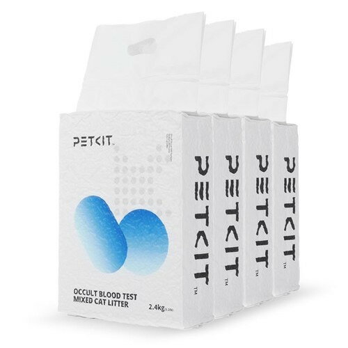 PETKIT PKCL08 Occult Blood Test Mixed Cat Litter4 bags 血尿検知猫砂 4袋入り ホワイト