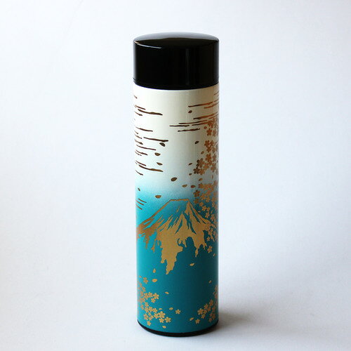enne UW01 450ML フジ 山中塗ステンレスボトル 450mL 白×水色／富士●職人が一本一本手仕事で製作伝統工芸「山中漆器」の産地の技術「山中塗」を駆使し、職人が一本一本手仕事で製作しております。●日本製&nbsp;【仕様】本体サイズ（高さ×幅×奥行）：230 x 62 x 62mm重量：240g