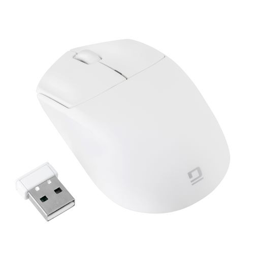 ナカバヤシ MUS-RKT249W 小型無線静音3ボタンBlueLEDマウス 静音タフスイッチ搭載 Windows Mac ChromeOS対応 ホワイト