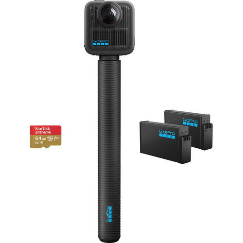 GoPro CHDFZ-311-FW MAX2＋アクセサリーセット 360度カメラと1.2m延長ポール 予備...