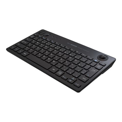 ナカバヤシ FKB-R252BK 無線トラックボールキーボード マウスボタン＋スクロールホイール搭載 日本語80キー Windows対応 ブラック