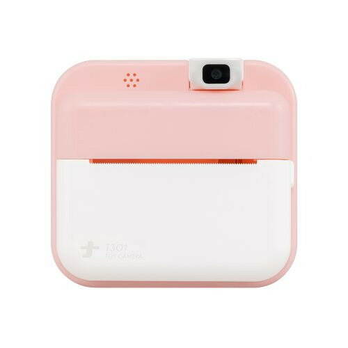 ナカバヤシ CAM-T301P トイナカメラ スムース 122万画素 撮ったその場でプリント カメラが回転 自動り可能 液晶モニター ピンク