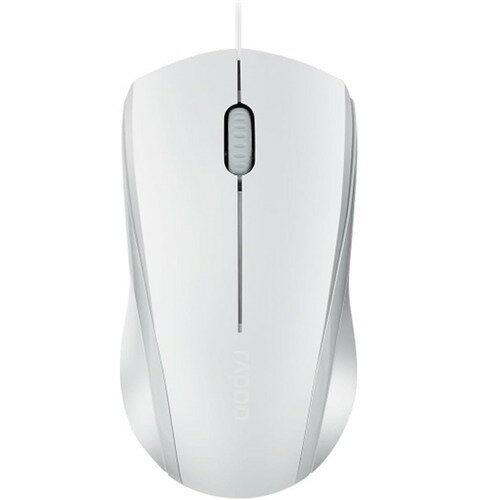 Trackball - Rapoo N1200-WH 静音 有線マウス 左右対称 Mサイズ 1000dpi Windows Mac ChromeOS対応 ホワイト