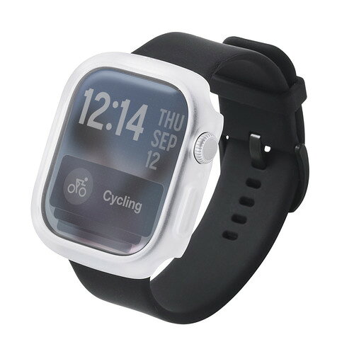 エレコム AW-25AFCTSLCR アップルウォッチ カバー Apple Watch Series 11／10 [ 46mm ] 強化ガラス 10H 耐衝撃フレーム LITE クリア