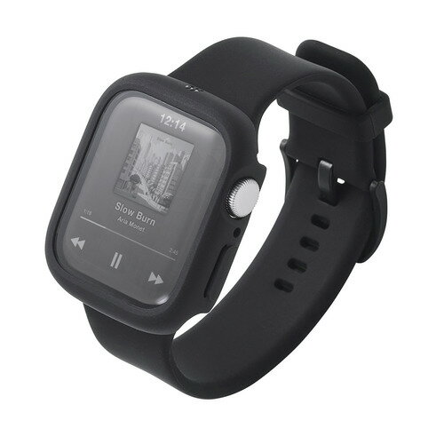 エレコム AW-25EFCTSLBK アップルウォッチ カバー Apple Watch SE 第3世代／第2世代  強化ガラス 10H LITE ブラック