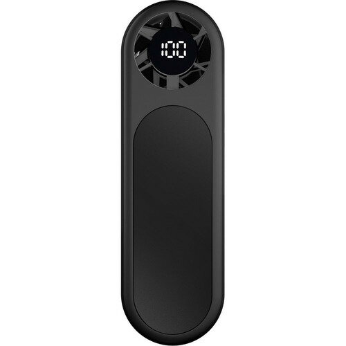 グリーンハウス GH-FANHHZ-BK 冷却スティックファン 5段階風速調節 ペルチェ式大型冷却プレート搭載 デジタル表示 ブラック