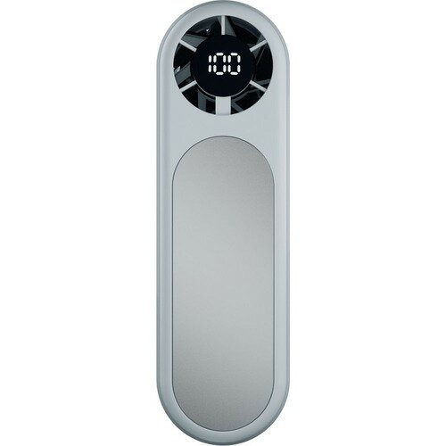 Electric Fan - グリーンハウス GH-FANHHZ-GY 冷却スティックファン 5段階風速調節 ペルチェ式大型冷却プレート搭載 デジタル表示 グレー