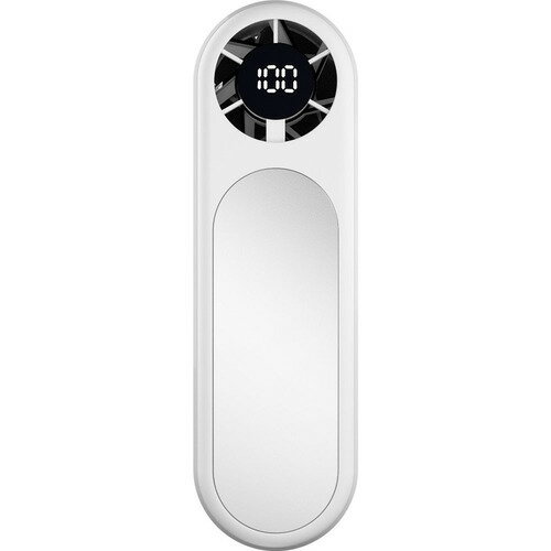 グリーンハウス GH-FANHHZ-WH 冷却スティックファン 5段階風速調節 ペルチェ式大型冷却プレート搭載 デジタル表示 ホワイト