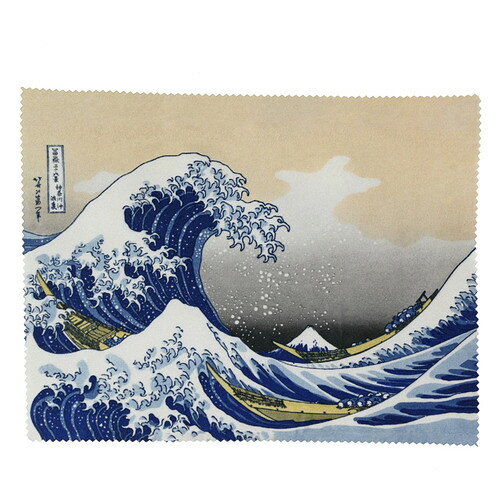 エツミ VE-5379 クリーニングクロス 浮世絵 カメラレンズのクリーニング用 白波