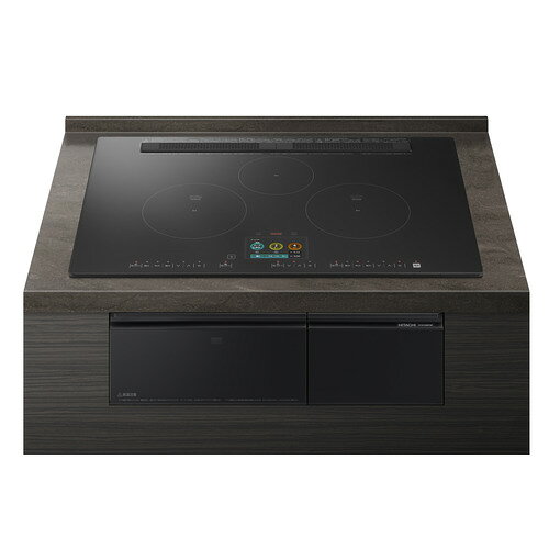 HITACHI HT-N1500KTWF(K) 送料無料 ビルトインIHクッキングヒーター 3口IH 200V 天...