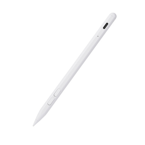 エレコム P-TPACSTAP14WH iPad タッチペン Goodnotesアプリ対応 USB Type-C急速充電 傾き検知 マグネット吸着 ホワイト