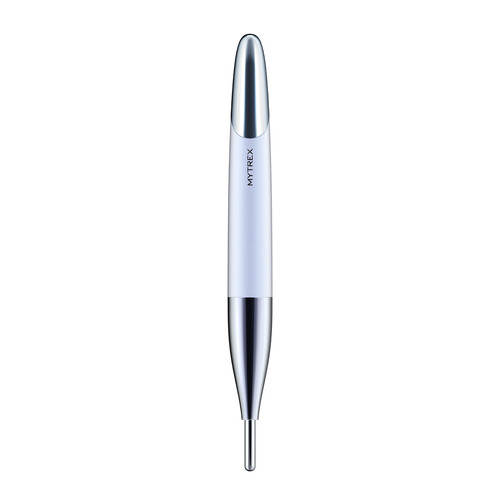 MYTREX MT-WSP-25W SHAPE POINTER 圧力可変ビューティーポインター 美顔器 美肌電流で、内側から整える ソーラーパネル搭載 ホワイト発売日：2026年4月下旬●最適な強さで、ほぐして上げる。圧力可変（TM）ポインター筋肉の厚みは部位によってさまざま。2つの圧力を使い分けることで、肌に負担をかけず、あらゆる部位を最適な強さで刺激できます。●1回でスッキリとした顔印象へ指より的確にコリを刺激。指や美顔ローラーでは圧が分散してしまい、筋肉を奥までほぐせないことがあります。深いコリまで圧をしっかり届けて的確にほぐすには、SHAPE POINTERのピンポイント刺激が必要です。●美肌電流で、内側から整える。エステや美顔器、医療用治療器でも使用される刺激を感じないほど微弱な電流のこと。肌を内側から刺激し、ハリ感や弾力感、エイジングケアを叶えます。●肌本来の美しさを引き出すスキンケアの仕上げに押し流すことで、ハリ・ツヤ肌へと導きます。●ソーラー充電で、いつでもすぐにケアマイクロカレントを発生させるためのソーラーパネルを搭載。充電の手間がかからず、使いたい時にサッとケアすることができます。&nbsp;【仕様】サイズ：約17.5mm×160mm×17.5mm質量：約40g使用環境：温度：5度〜40度、 相対湿度：＜=85%RH素材：アルミ合金、ステンレス、PCセット内容：・本体 ×1 ・携帯用ケース ×1 ・取扱説明書 ×1