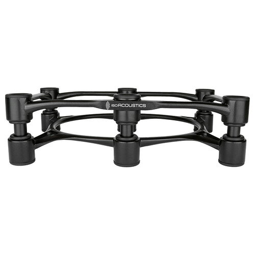 IsoAcoustics ISO-APRT300-1-B スピーカースタンド +-6.5度の仰角調整が可能 1個 ブラック発売日：2026年7月3日●デスクトップ環境向けに最適化Aperta は、IsoAcoustics の特許(US Patent No. 9、920、811)取得済み方向性アイソレーション技術をデスクトップ環境向けに最適化。アルミニウム構造体の内部に組み込まれたアイソレーターが、設置面からの不要なエネルギー反射を効果的に低減します。●独自の角度調整メカニズム独自の角度調整メカニズムにより、リスニングポジションに合わせた +-6.5度の仰角調整が可能。音軸をリスナーの耳の高さに正確に合わせることで、周波数特性とサウンドステージを最適化します。&nbsp;【仕様】最大耐荷重：27.2 kg / 1台数量：1個（単品）サイズ (幅 x 奥行 x 高さ)：300 x 200 x 75 mm構造：アルミニウム角度調整：+-6.5度付属品：なし