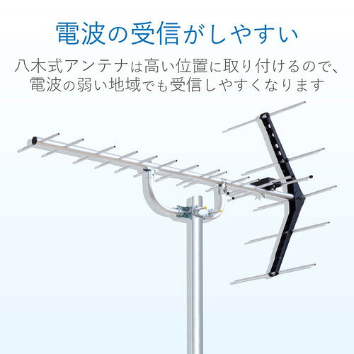 イーウェルネス楽天市場店のDXアンテナ UA14Z UHF14素子アンテナ 中電界用 オールチャンネル対応 溶融亜鉛メッキ 防水キャップ付属｜アングル3