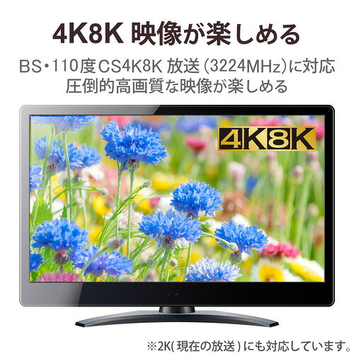 イーウェルネス楽天市場店のDXアンテナ 2JW3SSS(B) アンテナケーブル 3m 2K4K8K(3224MHz)対応 2C 3重シールド 金メッキプラグ ストレート-ストレート ホワイト｜アングル2