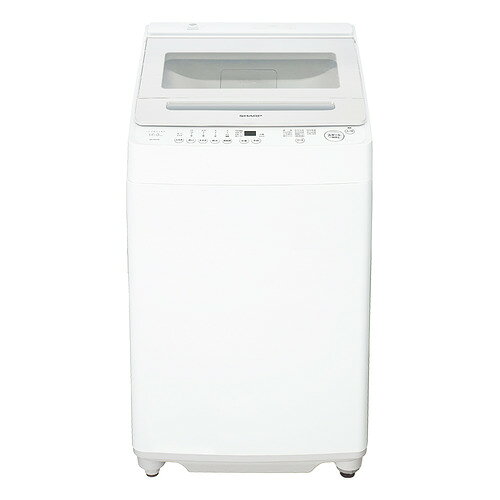 シャープ インバーター洗濯機 洗濯10kg 幅60cm ステンレス穴なし槽 パワフルドルフィンNEXT タオルコース搭載 ESYGV10L ホワイト系発売日：2026年7月23日●シャープだけの「穴なし槽」だから清潔・節水ステンレス穴なし槽なので、洗濯槽の外側や底裏についた黒カビや汚れが槽内へ侵入するのを防ぎ、清潔な水で洗い・すすぎができます。洗濯槽と外槽の間のムダ水をカットするので、節水効果も見込めます。●洗浄力と多彩な洗濯コースで、快適にお洗濯「穴なしサイクロン洗浄」により、巻き上げ水流が加速するとともに、新搭載の「パワフルドルフィンNEXT」で水流の上下運動を促進し、しっかり汚れを落としながら「洗い」時間を短縮します。また、汚れ具合や衣類にあわせて選べる、多彩な洗濯コースを搭載。エリ汚れなどをしっかり落とす「ガンコつけおきコース」や、軽い汚れをスピーディに洗う「10分洗濯コース」など、使い分けることで日々のお洗濯がより快適になります。●広くて取り出しやすい大きな開口部大きくて滑らかな開口部なので、毛布やカーテンなどの大きめの洗濯機や、大量の衣類もスムーズに出し入れできます。●タオルコース搭載パイルくずれを防ぐために、多めの水量で洗い、脱水後にほぐして取り出しやすくします。&nbsp;【仕様】本体サイズ（高さ×幅×奥行）：1009×600×597mm本体注釈：幅は排水ホース、高さは給水ホース含む。質量：41kg使用水量（洗濯時）：102L消費電力（50/60Hz)：400消費電力量(Wh)(50/60Hz)：98