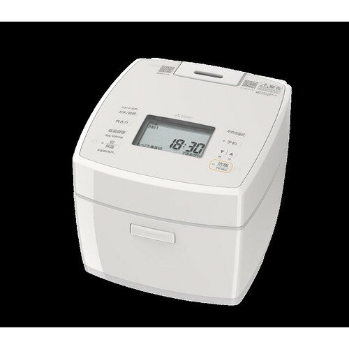 三菱電機 NJ-VS10J-W IHジャー炊飯器 炭炊釜 超音波吸水 銘柄芳潤炊き 5.5合炊き 白亜麻 2026年モデル発売日：2026年7月21日●超音波吸水吸水工程では、超音波振動により吸水を促進し、洗米してすぐ炊いても、お米の芯まで吸水することができます。芯まで吸水されているため、炊き立てはもちろん、お弁当やおにぎりにもおすすめです。●銘柄芳潤炊き全国のお米それぞれの特長を引き出す専用モードです。※銘柄数：VS10J（10銘柄）●七重全面ヒーター七重のヒーターにより、お米全体に熱を伝え、しっかりと粒感を立たせます。内釜を包み込むヒーターと、底面のトリプルリングIHで加熱し、大火力を実現します。●内釜洗米OK！100万回洗米ハードコート100万回洗米してもはがれない！内釜の内面塗装はがれを心配することなく、安心してご使用いただけます。※実使用時と同様、人の手による内釜洗米試験(白米2合を500回洗米するごとに米と水を取り替え、100万回洗米)終了時、内釜内面コート(フッ素加工)のはがれ検出無し。(当社調べ)●「冷凍用」（白米・無洗米）じっくり吸水して炊き上げるため、一度冷凍しても炊き立ての粒感とみずみずしさを保持します。一粒一粒が保水膜に覆われ、お米同士がくっつきにくく、冷凍したとは思えないおいしさ。残業帰りや忙しい朝も、レンジでチンするだけで、炊き立てのような粒感のあるおいしさに！●「低温調理」具材をジッパー付き食品保存袋に入れ、低温調理水位線まで水を入れる。温度と時間を設定したら、あとはおまかせ！料理の幅を広げられる低温調理機能を搭載。誰でも簡単に、多彩なメニューをお楽しみいただけます。※低温調理新温度帯：57℃、62℃、65〜85℃（5℃単位）&nbsp;【仕様】本体外寸サイズ（高さ×幅×奥行）mm：227×237×293本体質量　kg：4.8kg最大消費電力(W)：1210W年間消費電力量（kWh/年）：85.4kWh/年消費電力量(炊飯時)Wh：159.8(白米　ふつう)消費電力量(保温時)Wh：18.3Wh省エネ達成率：1.05炊飯方式：IHタイプ(連続沸騰)炊飯容量：1〜5.5合内釜：炭炊釜　(2層厚釜)内釜材質：備長炭コート熾火＋磁性ステンレス＋アルミニウム＋アルミニウム合金＋アルミニウム＋アルミニウム合金内釜厚さmm：2内釜外面コート：備長炭コート 熾火(おきび)内釜内面コート：100万回洗米ハードコート炊飯予約：2保温機能：たべごろ保温・一定保温・保温切付属品：合ピタカップ(計量カップ)・取扱説明書兼メニュー集・おいしいご飯の炊き方シート