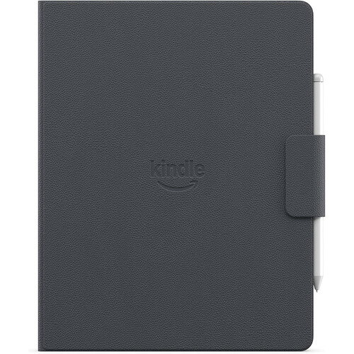 Amazon B0FDNZ5M3Y Amazon純正 手帳型 プレミアムレザーカバー Kindle Scribe 2026年発売シリーズ専用 グラファイト発売日：2026年6月10日●天然皮革プレミアムレザーカバーLWGゴールド評価の天然皮革を使用したプレミアムレザーカバー。上質な手触りと美しいエイジングが楽しめる、こだわりの逸品です。●横開き手帳型デザイン横開き手帳型デザインで、ノートのように自然に開閉できます。ビジネスシーンにもふさわしい上品なデザインです。●マグネット式ペン収納フラップマグネット式フラップでスタイラスペンを安全に収納。持ち運び時もペンが外れる心配がありません。●スリムなマグネット固定マグネットでKindle Scribeにしっかりと固定。デバイスをしっかり保護しながらスリムなデザインを維持します。●自動スリープ/解除カバーの開閉に連動してKindle Scribeが自動的にスリープ/解除。バッテリーの節約にも貢献します。●マイクロファイバー内装内装には柔らかいマイクロファイバー素材を使用し、ディスプレイを傷や汚れからしっかり保護します。●Kindle Scribe 2026年発売シリーズ専用Kindle Scribe 2026年発売シリーズ専用に設計されたカバーです。ぴったりフィットして、すべてのポートやボタンにアクセスできます。&nbsp;【仕様】対応機種：Kindle Scribe 2026年発売シリーズ専用素材：天然皮革プレミアムレザー(外装、LWGゴールド評価)、マイクロファイバー(内装)サイズ：30.3 x 23.5 x 2.2 cm重量：520g機能：横開き手帳型デザイン、マグネット式ペン収納フラップ、マグネット固定、自動スリープ/解除、マイクロファイバー内装カラー：グラファイト、キャラメル、フィグ原産国：中国