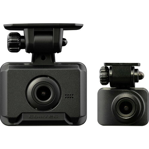 コムテック ZDR250D 前後2力メラドライブレコ一ダ一 プッシュレバースイッチ搭載 運転支援機能・駐車監視機能搭載 64GB microSDカード付●後続車はもちろん、先行車への継続接近もお知らせ後方から接近する車両を検出し、アラームでお知らせします。録画データとして記録もできます。また、前方車への継続した接近も検出&お知らせし、意図しない前方車両へのあおり運転を抑制します。●プッシュレバースイッチで簡単操作本製品に搭載されたプッシュレバースイッチは上下左右に動かして押し込むだけで操作可能。設定操作では右に押して「進む」、左に押して「戻る」など、本体の操作も直感的で簡単です。●64GB microSDカード付属本機には長時間の録画が可能な64GBのmicroSDカードが標準で付属しています。●運転支援機能搭載●後続車接近お知らせ機能：後方から接近する車両を検出し、アラームでお知らせします。また設定により後続車接近録画データとして記録することもできます。●先行車発進お知らせ機能：信号などで停車中に先行車が発進したことをお知らせします。●先行車接近お知らせ機能：走行中の自車が先行車に接近したことをお知らせします。●先行車接近継続お知らせ機能：自車の前方車両への継続した接近を検出し、アラームでお知らせします。お知らせすることにより、意図しない前方車両へのあおり運転を抑制します。●前方信号お知らせ機能：前方の信号が青信号であることを検出しお知らせします。●ドライブサポート機能：急加速や急減速、急ハンドルを検出し、お知らせします。●車速アラーム機能：設定車速を超えた場合にお知らせします。※運転支援機能は、事故を未然に防ぐものではありません。運転時は必ず実際の交通状況に注意して安全運転を行なってください。※GPSを受信していない状態では動作しません。※周囲の状況、天候、先行車や後続車の形状、色や本体の取付位置によってはうまく働かない場合があります。●駐車監視機能搭載 ※オプション：駐車監視・直接配線コード[HDROP-14]が必要。・駐車中の車両を設定動作時間（30分／1・3・6・9・12・24時間／常時ON）監視し、映像の記録を行います。また衝撃を検出し、衝撃前／衝撃後*の映像を記録します。　*衝撃クイック録画設定時は衝撃後のみの記録となります。・電圧監視機能搭載で、設定動作時間内でも、車両バッテリー電圧が設定電圧以下になると自動で動作を停止し、車両バッテリーを保護します。●衝撃クイック録画：　衝撃を検出時に起動し、映像の記録を行います。通常時は停止しているため、消費電力を抑えることができ、長時間の駐車監視モード動作が可能です。●ワンタイム駐車監視モード：　駐車監視機能をOFFに設定していても、一時的に駐車監視モードに設定する事ができます。外出先でのみ、駐車監視モードを使用する場合などに役立ちます。●駐車監視モードパス機能：　機械式立体駐車場や振動の多い場所、風の強い日など、衝撃を検出しやすい場所へ駐車する際に、一時的に駐車監視モードを解除することができます。●タイムラプス録画：　長時間の映像を短縮して再生できるように記録する、タイムラプス録画機能を搭載。最大99時間*の記録が可能です。　*記録時間は付属microSDカード（64GB）で各設定を、録画サイズ【HD】/画質【低画質】/フレームレート【17.5fps】に設定した場合の時間です。ただし、車両バッテリー電圧を監視しているため、電圧が設定電圧以下に低下した場合、駐車監視モードは停止します。●SDカード寿命お知らせ機能起動時にSDカードの状態を確認し、交換推奨時期に近づくと画面表示とブザー音でお知らせします。※ 付属のmicroSDカードまたは弊社対応microSDカード使用時のみ。●microSDカードメンテナンスフリー本製品の専用ファイルシステムは、パソコンなどで使用されているファイルシステム（FATなど）に比べ、microSDカード内データの断片化が起こりにくいファイルシステムになっています。そのためmicroSDカードを定期的にフォーマットせずに使用することができます。※本製品はmicroSDカードを定期フォーマットせずにご使用いただけますが、microSDカードは消耗品のため、その特性上フォーマットしていただいた方がより長く使用することができます。●ドライブレコーダー向けデータ復旧サービス付帯コムテック製ドライブレコーダーは購入から3年間、データ復旧サービスを無償で受けることができます。データ復旧サービスとは、本体やSDカードの破損*で読み込めなくなった録画データを再生できるように修復するサービスです。* 記録部分のメモリが破損した場合は復旧できません。※ 弊社へのSDカードの送付にかかる送料は別途必要になります。※ 本サービスはデータの100%復旧を保証するものではありません。※ 上書きされた録画データやSDカードの寿命により書き込みできなくなった録画データなどは復旧できません。●HDRで夜間映像も綺麗HDR機能を搭載しているので、白とびや黒つぶれなどの明暗差を補正し、逆光にも強くさまざまなシチュエーションで安定した映像を記録します。※ 周囲の状況、環境により効果に差があります。●記録映像の保護機能●バックアップ機能：　事故などで電源が切断しても、内蔵のスーパーキャパシタによりファイルの破損を抑え、記録した映像を保護します。●SDカードチェック機能：　本製品では起動時にmicroSDカードをチェックし、カードが破損していた場合は液晶表示で異常をお知らせするため、撮り逃しを防止できます。●緊急録画停止機能:　事故などの大きな衝撃を受けた際、録画を自動で停止します。事故後にそのまま車両を移動させたり、修理工場で修理を行う際など本製品がONになった場合など、無意識のうちに重要な映像を上書きしてしまうことを抑えます。　※衝撃検出感度はOFF含め11段階に調整できます。