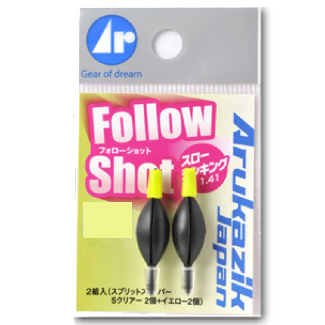 アルカジックジャパン ARUKAZIK JAPAN Follow Shot フォローショット M/L/LL ブラック フロート ウキ