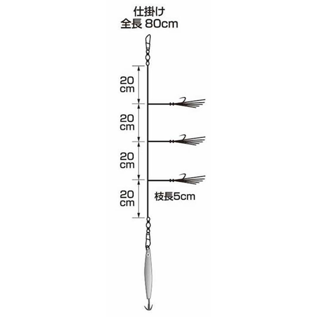 プロトラストPROTRUST　PT-8030　陸っぱりジギングサビキセット　ルアー仕掛け 3