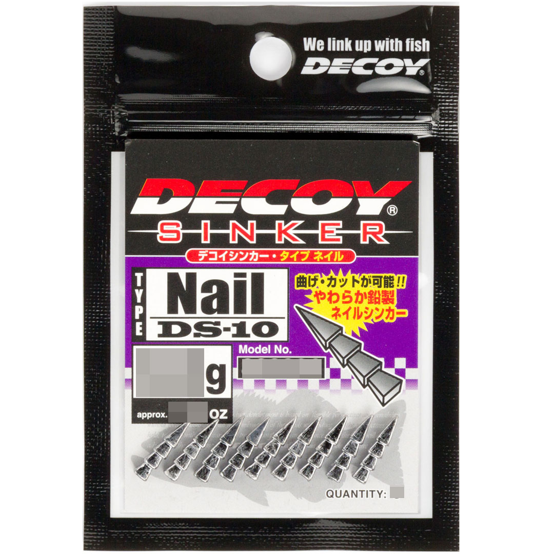 カツイチ DECOY デコイシンカー　タイプネイル SINKER TYPE NAIL DS-10 釣り具小物　アクセサリー ネイルシンカー