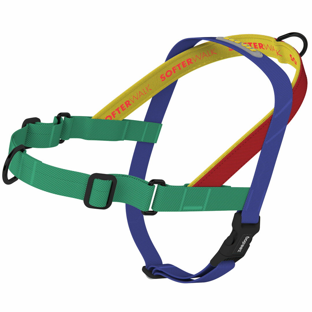 SOFTER WALK HARNESS　/ソフターウォークハーネス ソフトウォークハーネスが更にソフトに進化して新登場です。 好評のフロントDリングは、引っ張り癖のある愛犬を穏やかにコントロールできます。 また、新しいソフトパッド付きハンド...