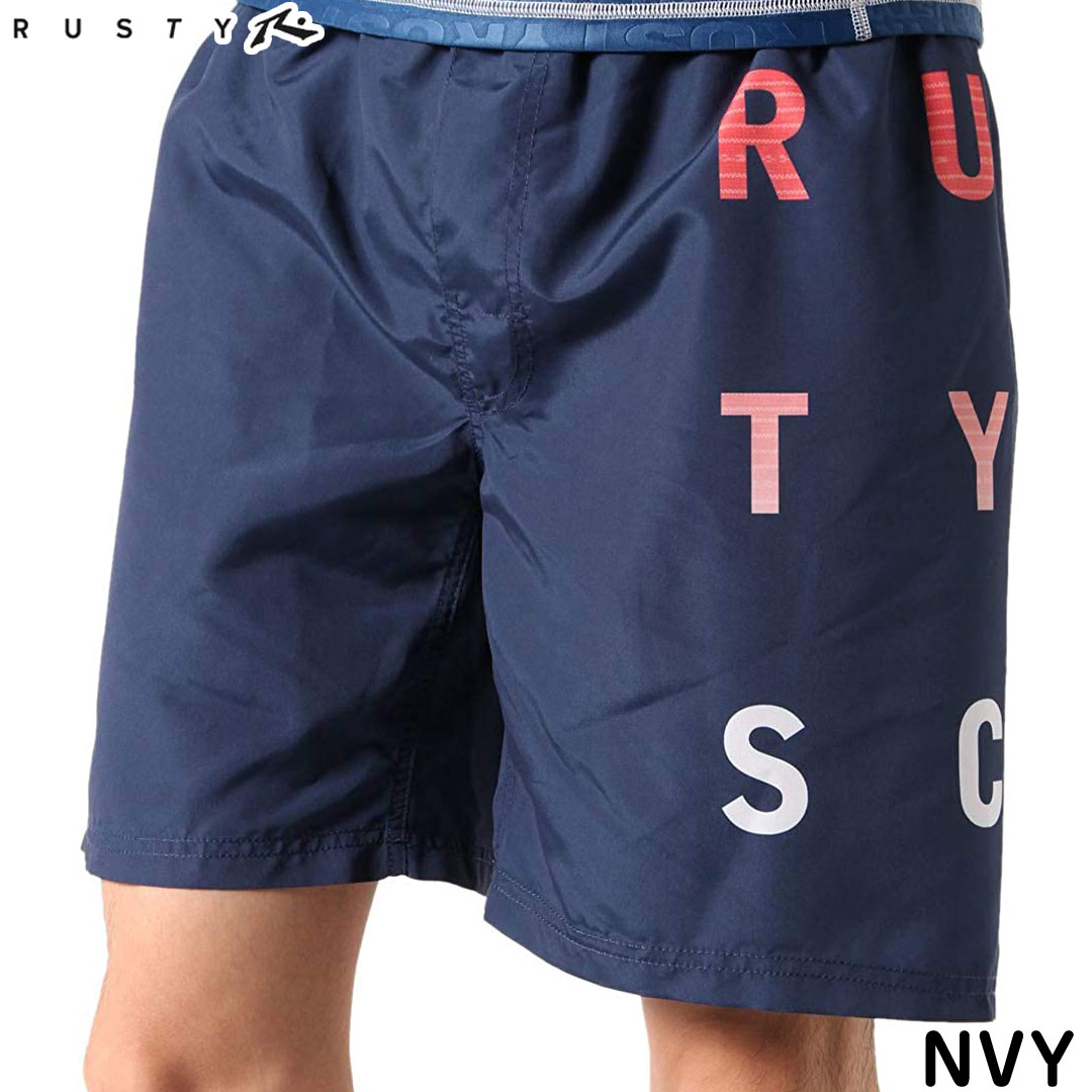 RUSTY ラスティ 910-402 メンズサーフパンツ(インナーあり) 水着 海パン　910402