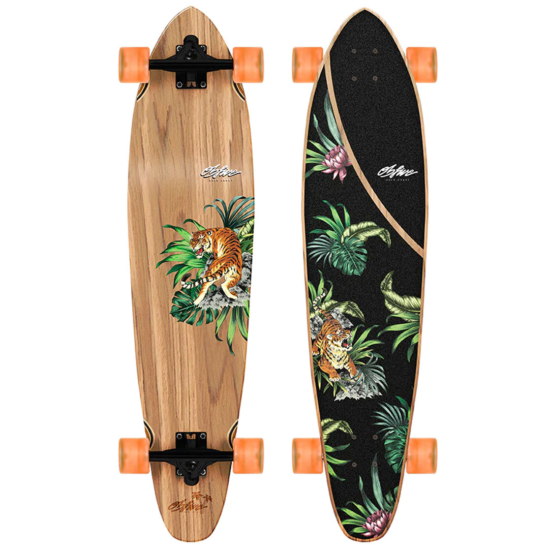 OB FIVE オービーファイブ　LONGBOARDS 38" PSYCHED TIGER ロングスケートボード