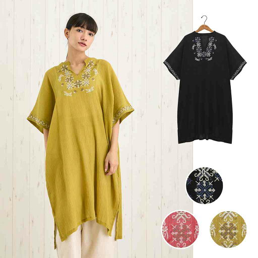 TMC 【Shanti Shanti】カフタンチュニック オリエンタルステッチ 40724-262 レディーストップス【ポイント5倍】【7月末まで】 TMC 【Shanti Shanti】カフタンチュニック オリエンタルステッチ 40724-262 レディーストップス【ポイント5倍】【7月末まで】