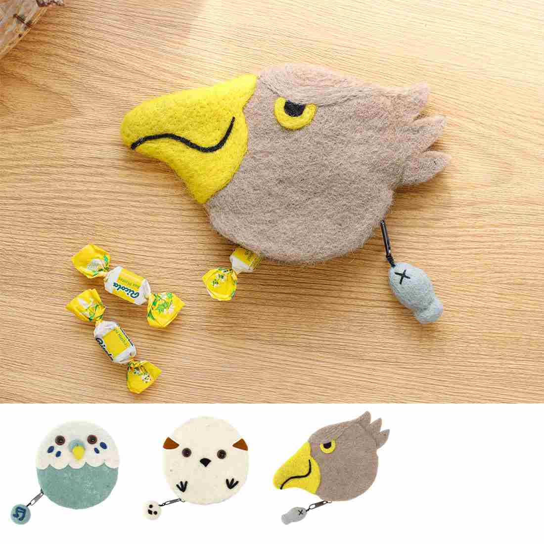 TMC シェイプポーチ 17724-000 化粧ポーチ インコ／シマエナガ／ハシビロコウ 【ポイント5倍】【11月末まで】