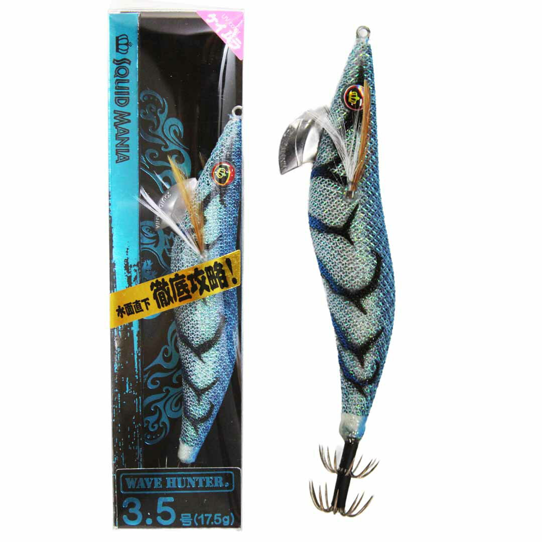 SQUID MANIA スクイッドマニア WAVE HUNTER ウェーブハンター 3.5号　カラー/35_プラチナBLUE　スーパーシャロー　エギ　　【ポイント5倍】【3月末まで】