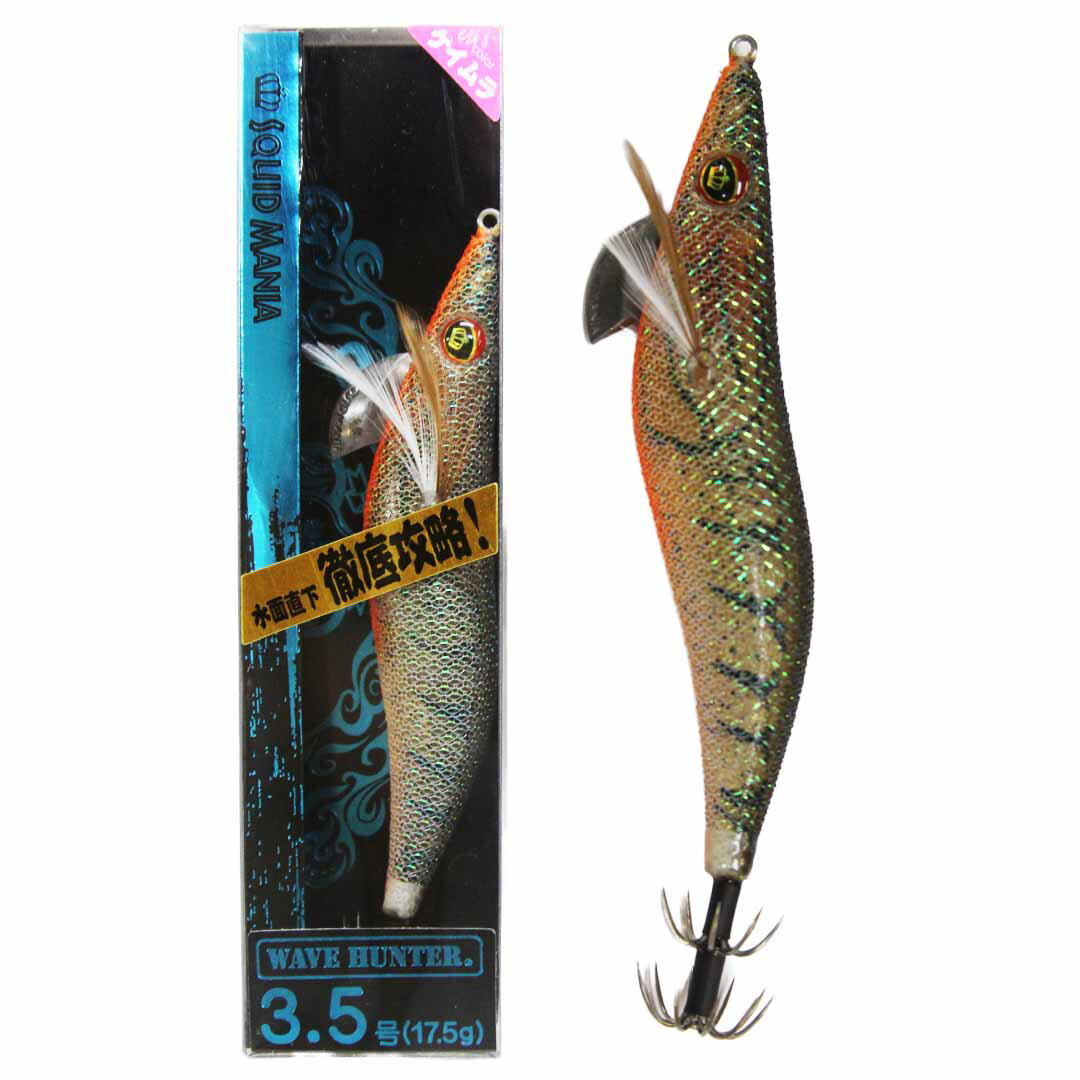 Bait - SQUID MANIA スクイッドマニア WAVE HUNTER ウェーブハンター 3.5号　カラー/48_RG/REALヌマエビ(UV)　スーパーシャロー　エギ　　