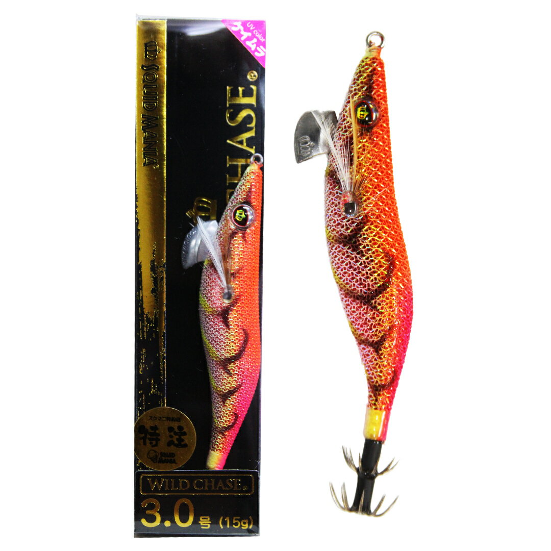 SQUID MANIA スクイッドマニア WILD CHASE ワイルドチェイス 3.0号　カラー/MA05_煌オレンジガーネット　エギ 特注カラー　