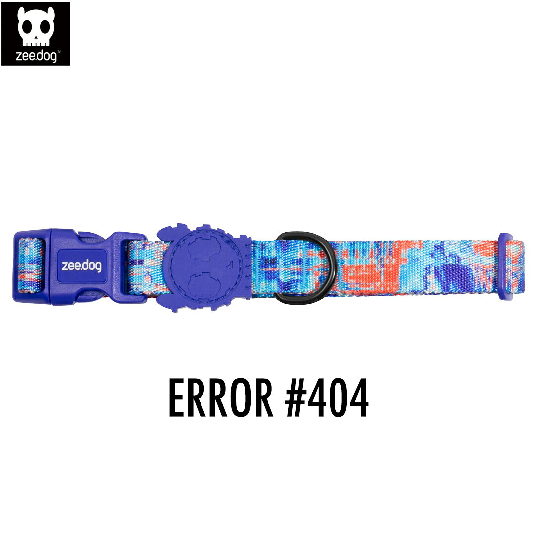 zee.dog ジードッグ COLLARS/首輪 ERROR#404(エラー#404) サイズL (大型犬用) 999788　 GLITCH COLLECTION グリッチコレクション 【ポイント5倍】【3月末まで】