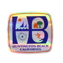ハンティントンビーチHUNTINGTON BEACH HB ステッカー ミラータイプ